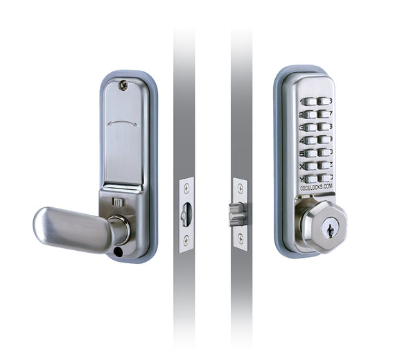 CL255 - MORTICE LATCH WITH KEY OVERRIDE -  Premium light duty mechanical lock with mortice latch and key override option.