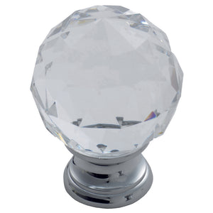 Clear Faceted Knob