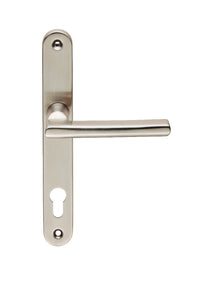 EUROSPEC CARLTON NARROWSTYLE LEVER ON 240X32X10MM OVAL BACKPLATE (UNIVERSAL SPRING) * VARIANT E 92MM CENTRES G316/304
