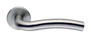 STEELWORX 19MM DIA CURVED LEVER ON CONCEALED BEARING ROSE
